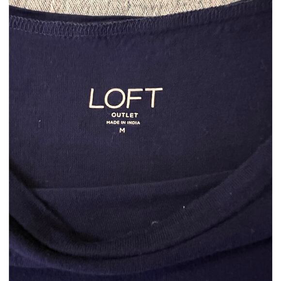 Navy Blue Summer top by Loft - Picture 3 of 6
